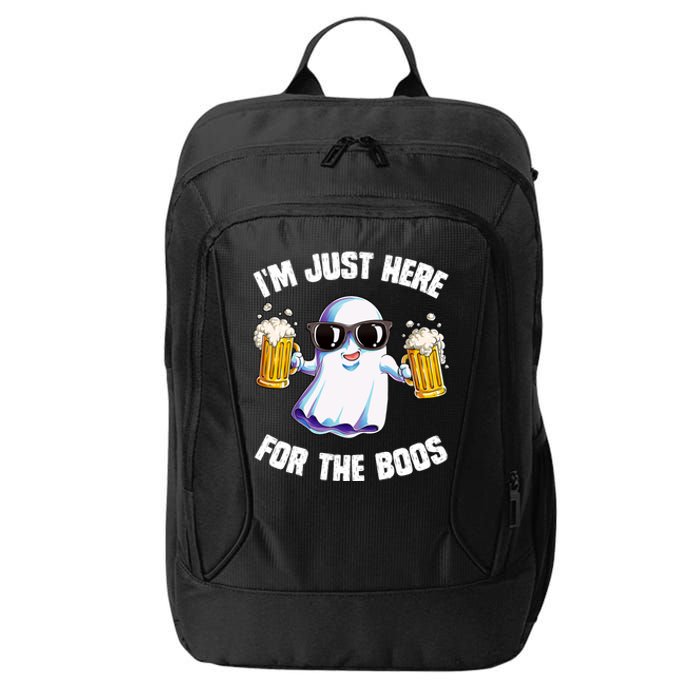 IM Just Here For The Boos Funny Halloween Ghost City Backpack