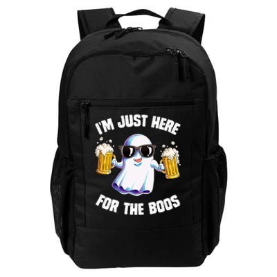 IM Just Here For The Boos Funny Halloween Ghost Daily Commute Backpack