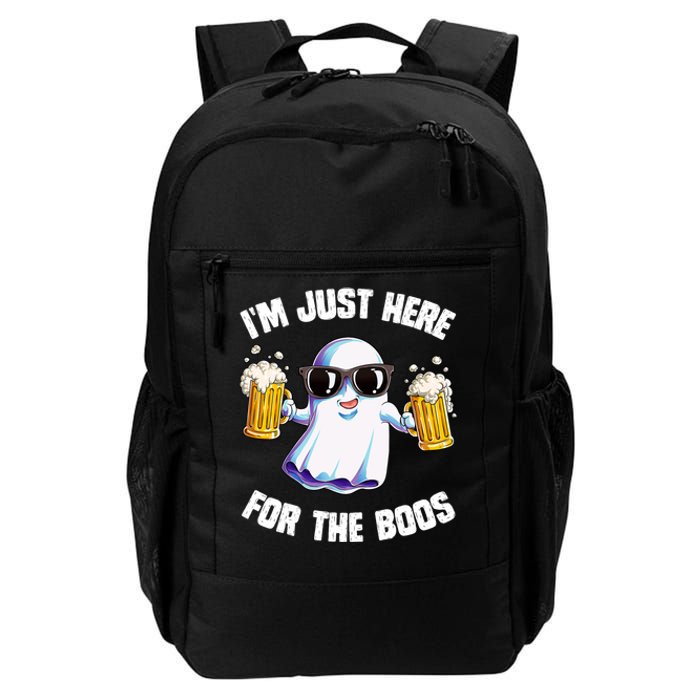 IM Just Here For The Boos Funny Halloween Ghost Daily Commute Backpack