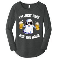 IM Just Here For The Boos Funny Halloween Ghost Women's Perfect Tri Tunic Long Sleeve Shirt