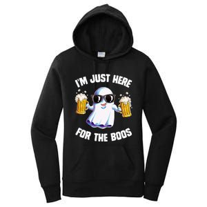 IM Just Here For The Boos Funny Halloween Ghost Women's Pullover Hoodie