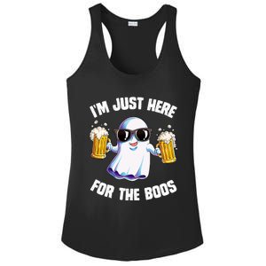 IM Just Here For The Boos Funny Halloween Ghost Ladies PosiCharge Competitor Racerback Tank