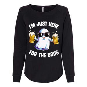 IM Just Here For The Boos Funny Halloween Ghost Womens California Wash Sweatshirt