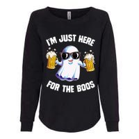 IM Just Here For The Boos Funny Halloween Ghost Womens California Wash Sweatshirt