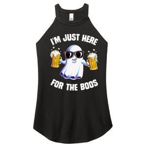 IM Just Here For The Boos Funny Halloween Ghost Women's Perfect Tri Rocker Tank