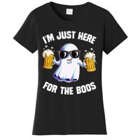 IM Just Here For The Boos Funny Halloween Ghost Women's T-Shirt