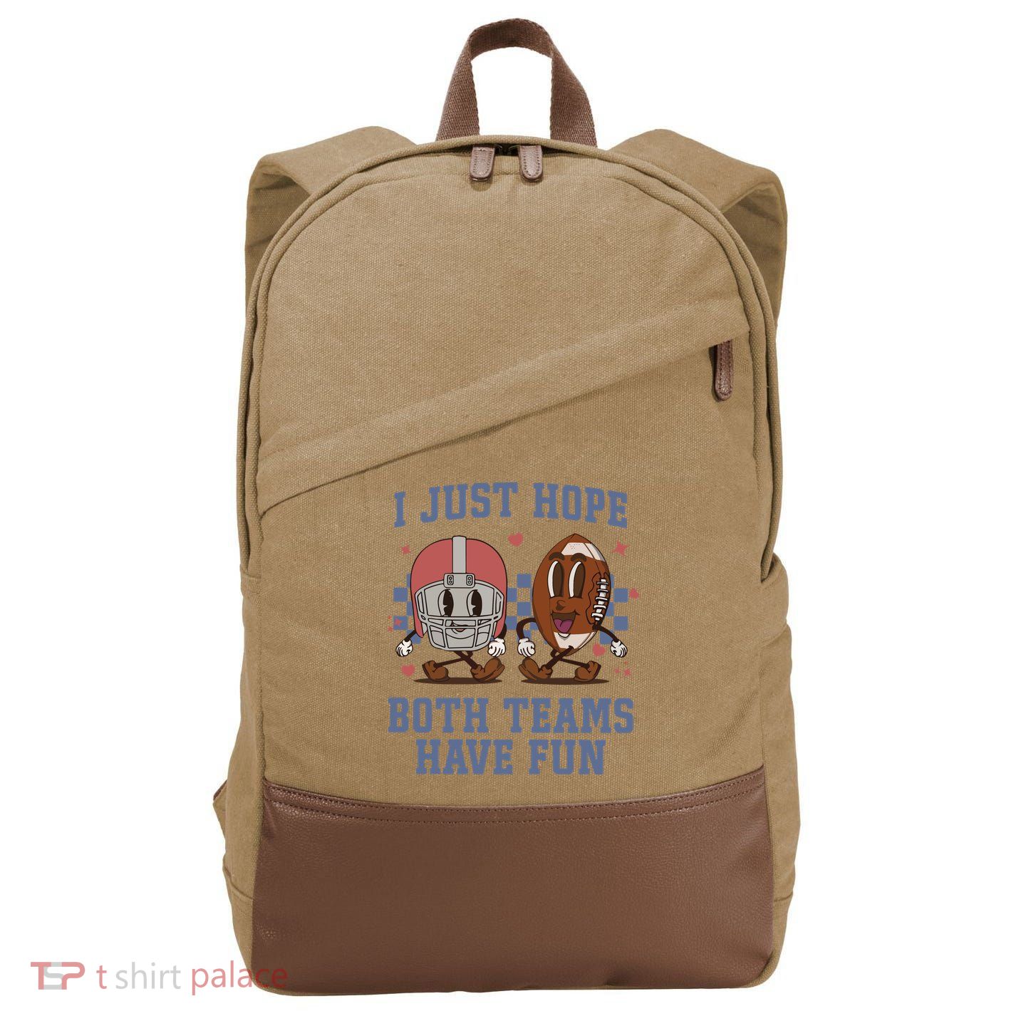 I Just Hope Both Teams Have Fun Cotton Canvas Backpack