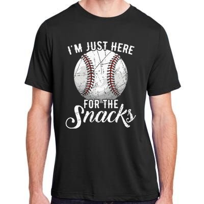 Im Just Here For The Snacks Funny Fantasy Baseball League Adult ChromaSoft Performance T-Shirt