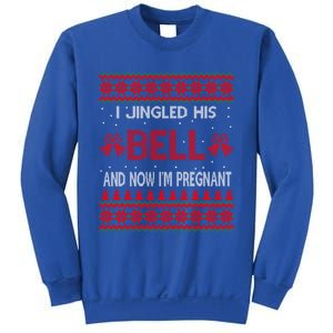 I Jingled His Bells And Now IM Pregnant Funny Christmas Cute Gift Sweatshirt