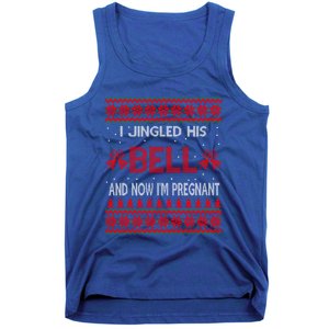 I Jingled His Bells And Now IM Pregnant Funny Christmas Cute Gift Tank Top