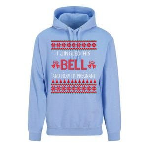 I Jingled His Bells And Now IM Pregnant Funny Christmas Cute Gift Unisex Surf Hoodie