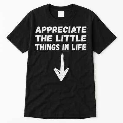 Inappropriate Joke Hilarious Sarcastic Gag Gifts Appreciate The Little Things In Life Funny Joke Adu Tall T-Shirt