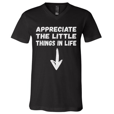 Inappropriate Joke Hilarious Sarcastic Gag Gifts Appreciate The Little Things In Life Funny Joke Adu V-Neck T-Shirt