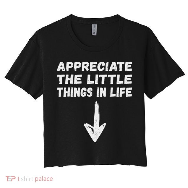 Inappropriate Joke Hilarious Sarcastic Gag Gifts Appreciate The Little Things In Life Funny Joke Adu Crop Top