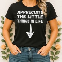 Inappropriate Joke Hilarious Sarcastic Gag Gifts Appreciate The Little Things In Life Funny Joke Adu Womens T-Shirt