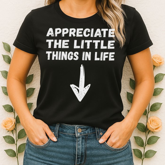 Inappropriate Joke Hilarious Sarcastic Gag Gifts Appreciate The Little Things In Life Funny Joke Adu Womens T-Shirt