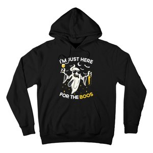 Im Just Here For The Boos Funny Halloween Beer Lovers Drink Hoodie