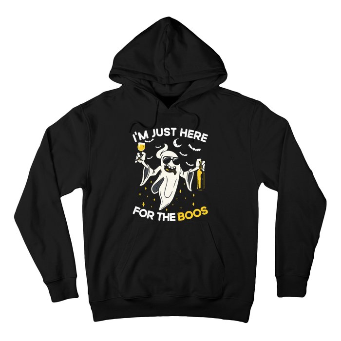 Im Just Here For The Boos Funny Halloween Beer Lovers Drink Hoodie