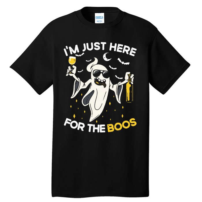 Im Just Here For The Boos Funny Halloween Beer Lovers Drink Tall T-Shirt