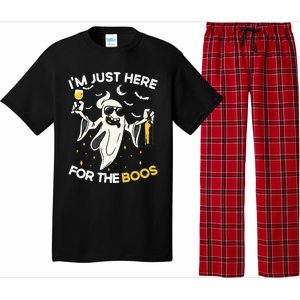 Im Just Here For The Boos Funny Halloween Beer Lovers Drink Pajama Set