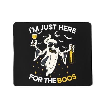 Im Just Here For The Boos Funny Halloween Beer Lovers Drink Mousepad