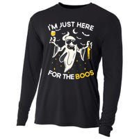 Im Just Here For The Boos Funny Halloween Beer Lovers Drink Cooling Performance Long Sleeve Crew