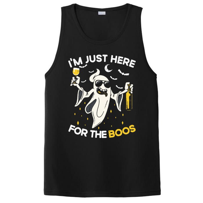 Im Just Here For The Boos Funny Halloween Beer Lovers Drink PosiCharge Competitor Tank