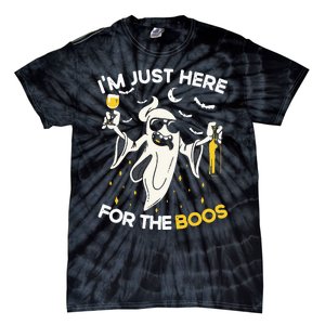 Im Just Here For The Boos Funny Halloween Beer Lovers Drink Tie-Dye T-Shirt