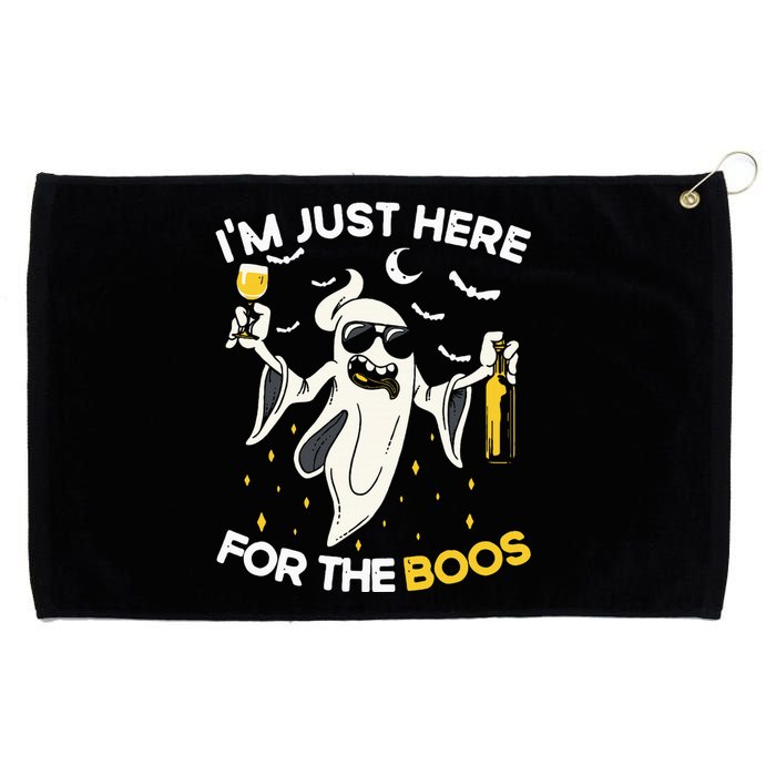 Im Just Here For The Boos Funny Halloween Beer Lovers Drink Grommeted Golf Towel