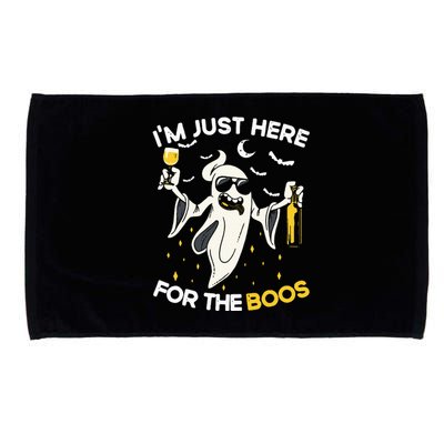 Im Just Here For The Boos Funny Halloween Beer Lovers Drink Microfiber Hand Towel