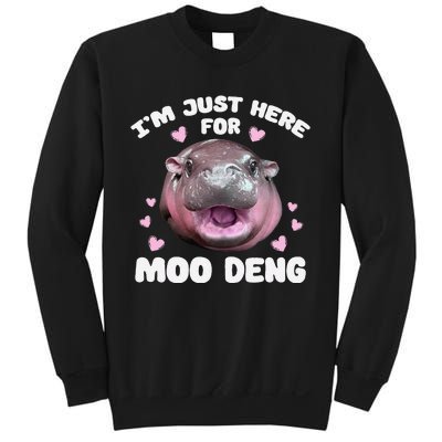 IM Just Here For Moo Deng Cute Baby Hippo Bouncy Souvenir Sweatshirt