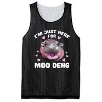 IM Just Here For Moo Deng Cute Baby Hippo Bouncy Souvenir Mesh Reversible Basketball Jersey Tank