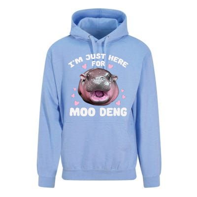 IM Just Here For Moo Deng Cute Baby Hippo Bouncy Souvenir Unisex Surf Hoodie