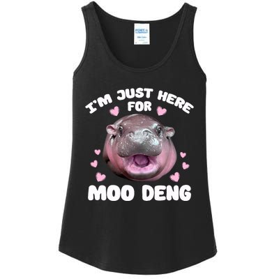 IM Just Here For Moo Deng Cute Baby Hippo Bouncy Souvenir Ladies Essential Tank