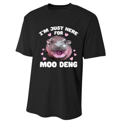 IM Just Here For Moo Deng Cute Baby Hippo Bouncy Souvenir Performance Sprint T-Shirt