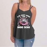 IM Just Here For Moo Deng Cute Baby Hippo Bouncy Souvenir Women's Strappy Tank