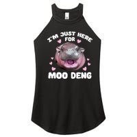 IM Just Here For Moo Deng Cute Baby Hippo Bouncy Souvenir Women's Perfect Tri Rocker Tank