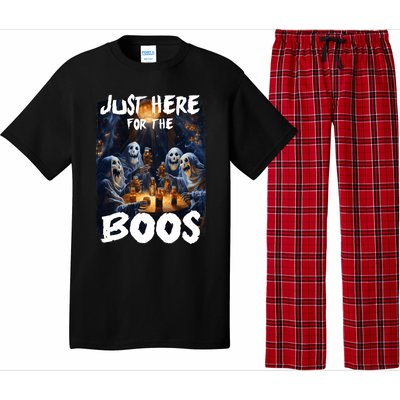 Im Just Here For The Boos Ghost Funny Halloween Pajama Set