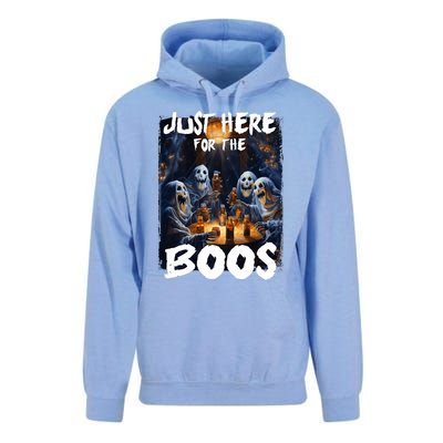 Im Just Here For The Boos Ghost Funny Halloween Unisex Surf Hoodie