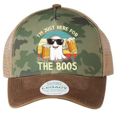 I'm Just Here For The Boos Halloween Beer Lovers Legacy Tie Dye Trucker Hat