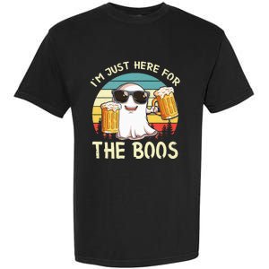 I'm Just Here For The Boos Halloween Beer Lovers Garment-Dyed Heavyweight T-Shirt