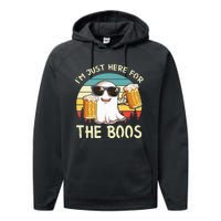 I'm Just Here For The Boos Halloween Beer Lovers Performance Fleece Hoodie