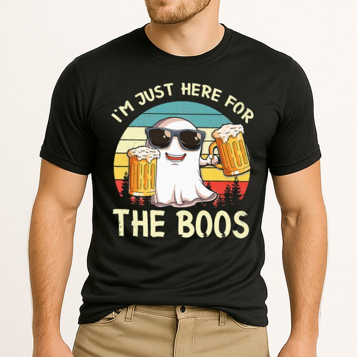 I'm Just Here For The Boos Halloween Beer Lovers Cooling Performance Crew T-Shirt