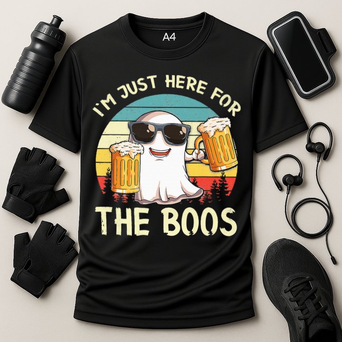 I'm Just Here For The Boos Halloween Beer Lovers Cooling Performance Crew T-Shirt