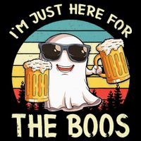 I'm Just Here For The Boos Halloween Beer Lovers Cooling Performance Crew T-Shirt