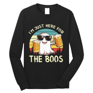 I'm Just Here For The Boos Halloween Beer Lovers Long Sleeve Shirt