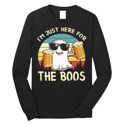 I'm Just Here For The Boos Halloween Beer Lovers Long Sleeve Shirt