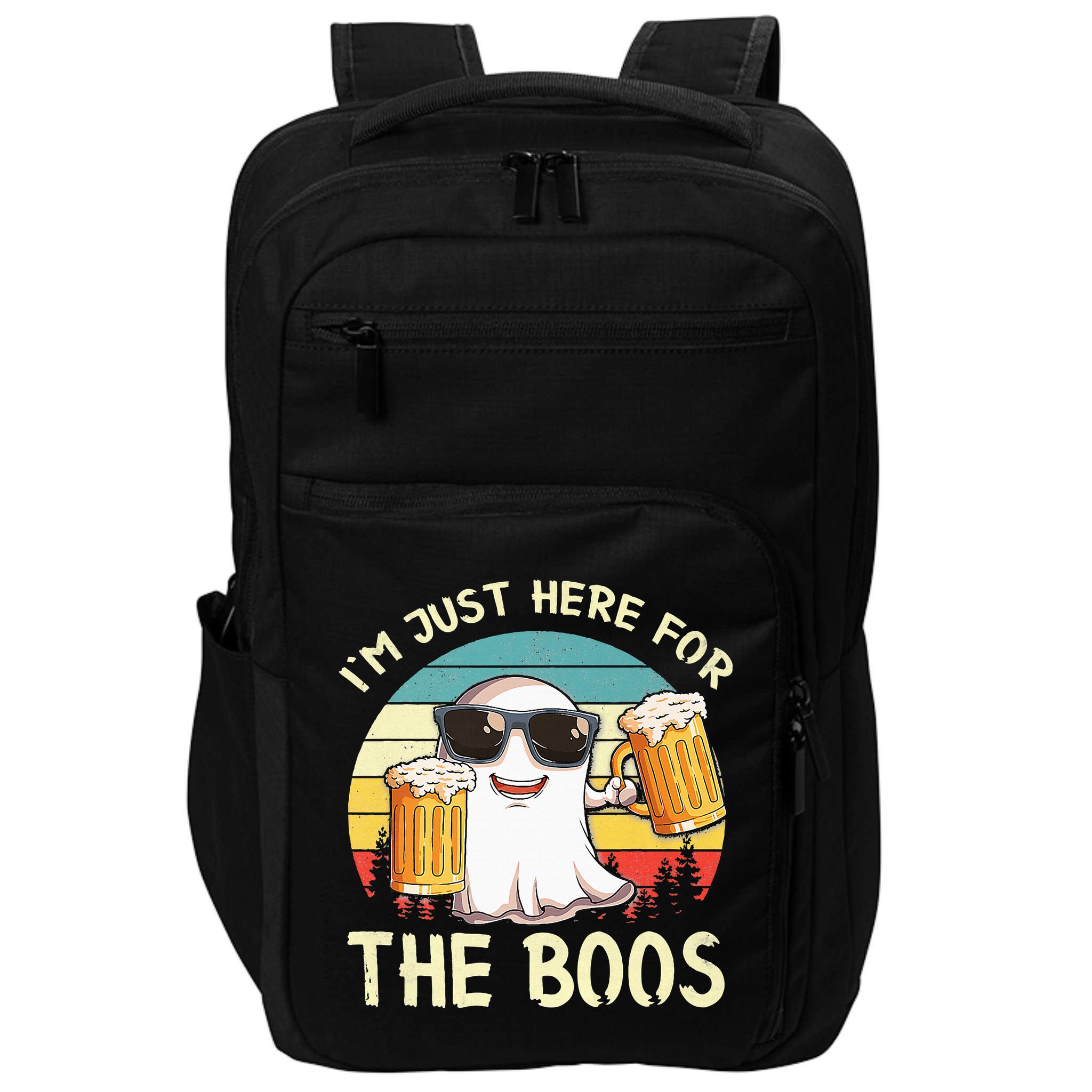 I'm Just Here For The Boos Halloween Beer Lovers Impact Tech Backpack