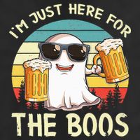 I'm Just Here For The Boos Halloween Beer Lovers Adult Drive Performance Visor