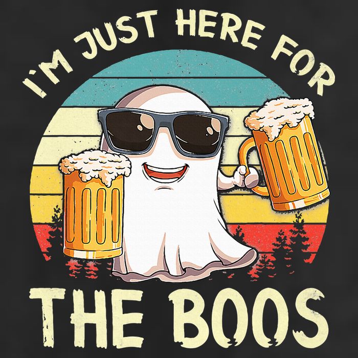 I'm Just Here For The Boos Halloween Beer Lovers Adult Drive Performance Visor